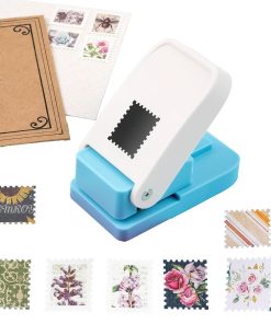 BAOFALI Stamp Punch. Stamp Puncher. 1X0.8inch Rectangular Postage Stamps Punches. Lever Paper Punches for Crafting.Craft Cutter Hole Puncher for Scrapbooking Journaling Card Making